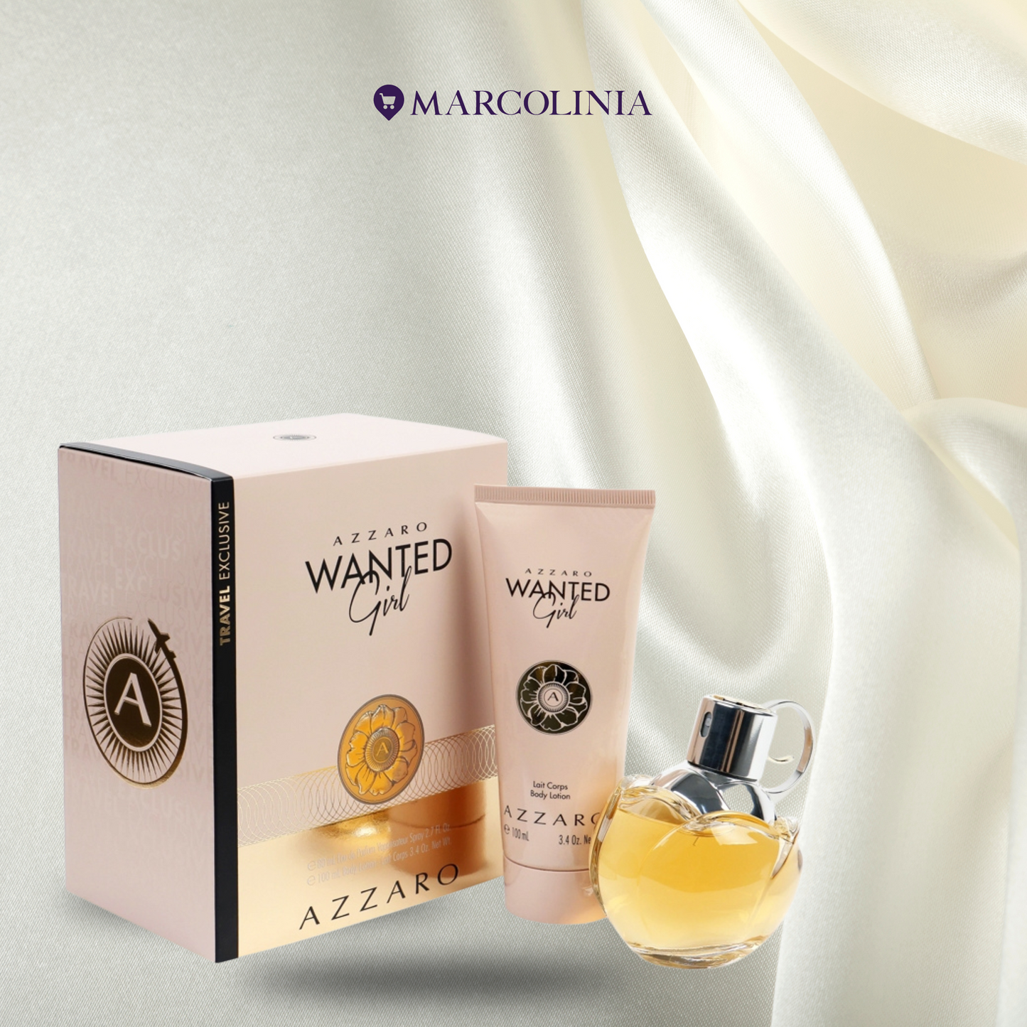 Azarro Wanted Girl Travel Set Eau De Parfum 80ml + Body Lotion 100ml