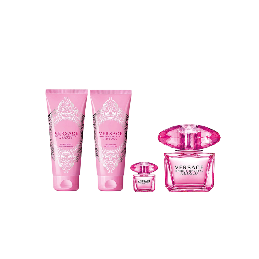 Versace Bright Crystal Absolu For Women Eau De Parfum 4pcs set