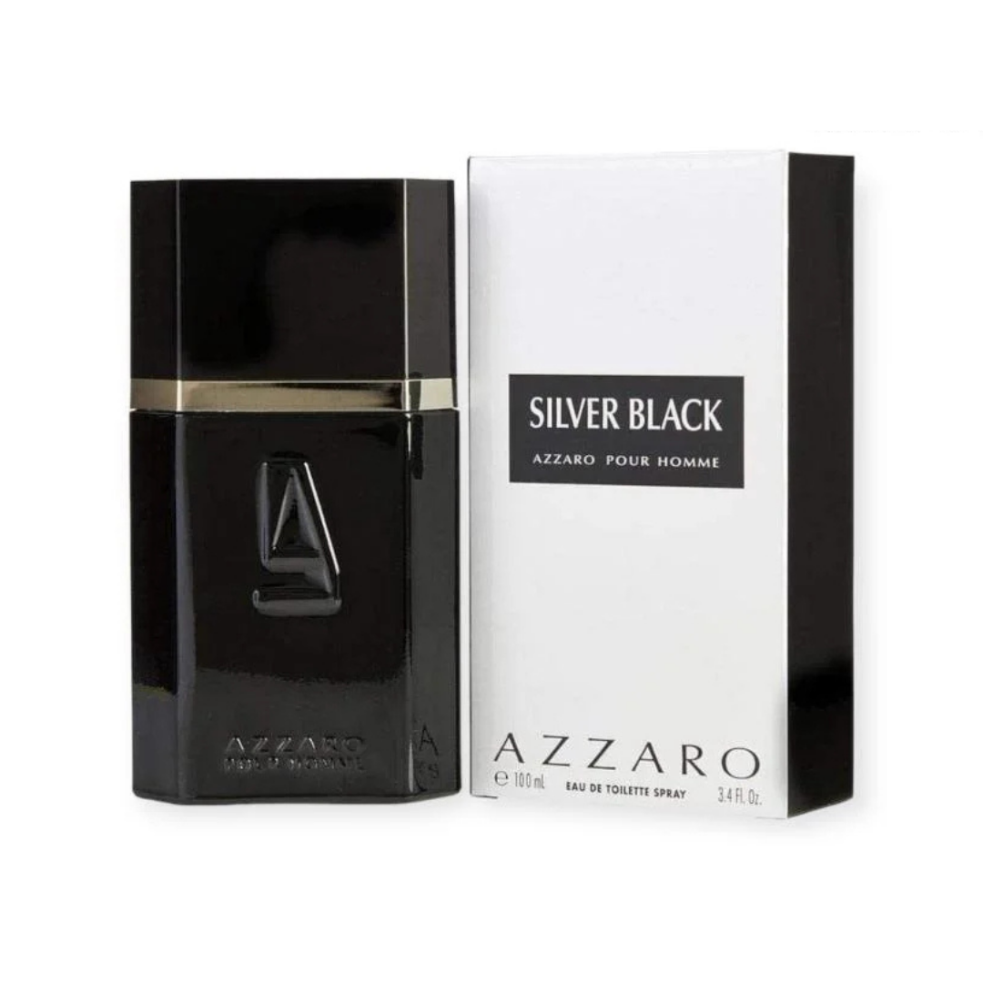 Azzaro Silver Black Pour Homme For Men Eau de Toilette 100ml
