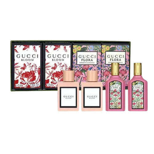 Gucci Women’s Mini Set Eau de Parfum – Bloom &amp; Flora Gorgeous Gardenia 5ml x 4