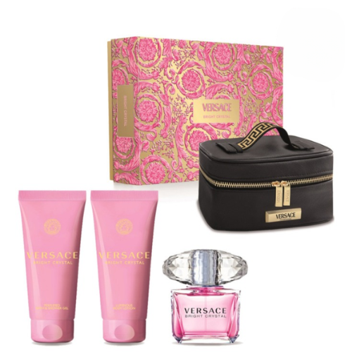 VERSACE BRIGHT CRYSTAL EDT-S 90ML + SG 100ML+BL 100ML+POUCH