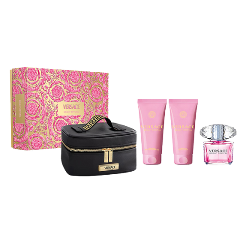 VERSACE BRIGHT CRYSTAL EDT-S 90ML + SG 100ML+BL 100ML+POUCH