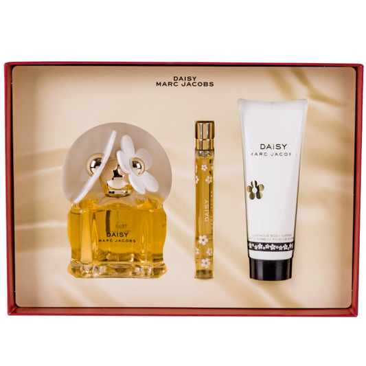 Marc Jacobs Daisy Eau de Toilette Spray 100ml, Body Lotion 75ml & Mini Eau de Toilette Spray 10ml Gift Set