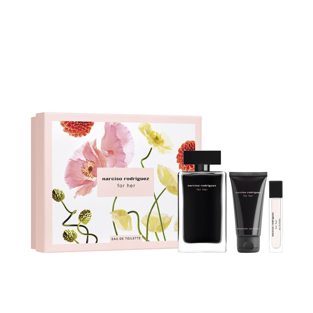 Narciso Rodriguez Gift Set For Her Eau De Toilette 100ml + Eau De Toilette 10ml + Body Lotion 50ml 3pcs set