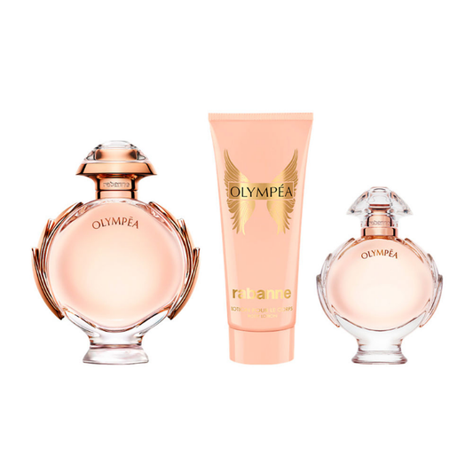 Paco Rabanne Olympea Eau de Parfum Spray 50ml, Body Lotion 75ml & Mini Eau de Parfum Spray 10ml Gift Set