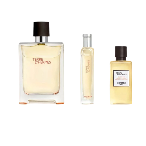 Hermès Terre d’Hermès EDT Gift Set – 100ml EDT + 15ml EDT + SG 40ml