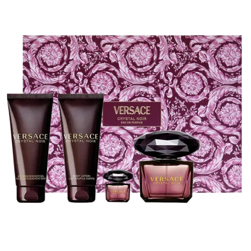 Versace Crystal Noir EDP Spray Gift Set – 90ml + 5ml + BL 100ml + SG 100ml