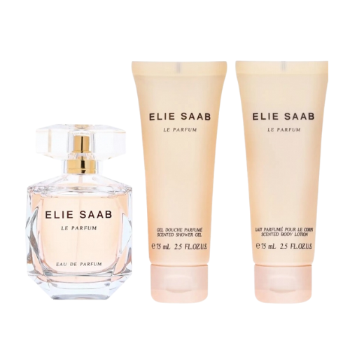 Elie Saab Le Parfum Eau de Parfum Spray 50ml & Body Lotion 75ml & Shower Gel 75ml Set
