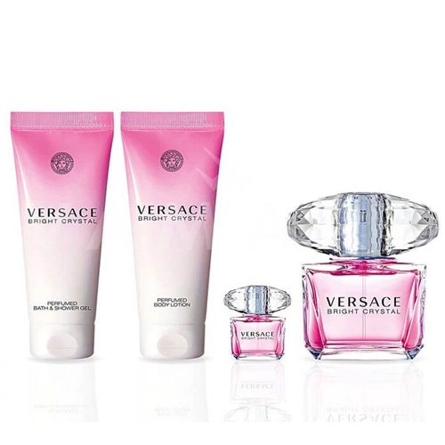 Versace Bright Crystal For Women Eau De Toilette 4pcs set