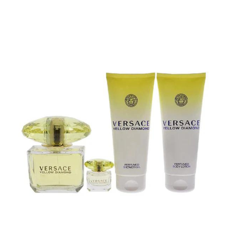 Versace Yellow Diamond For Women Eau De Toilette 4pcs Set